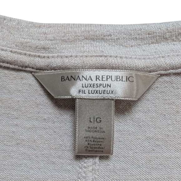 Banana Republic Top Women's L Minimalist Lounge Pilates Luxespun Boxy V-Neck - Picture 9 of 13